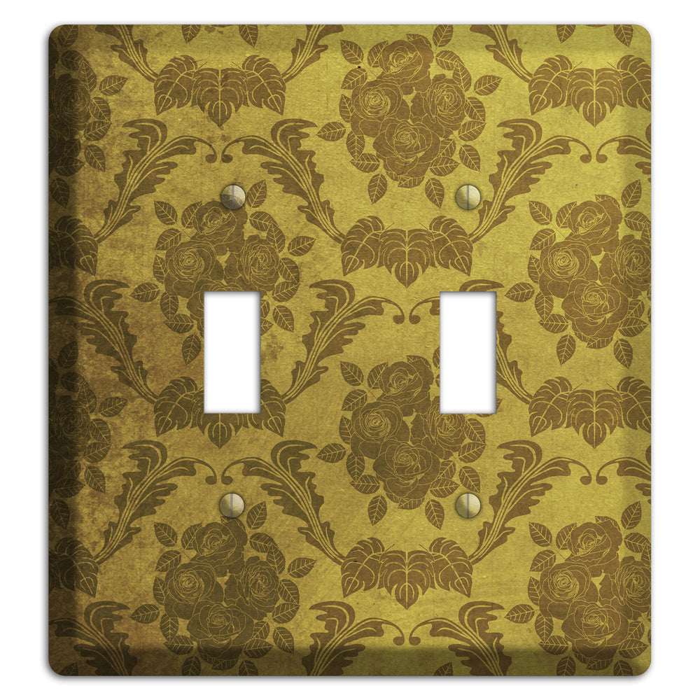 Pesto Vintage Rose Damask 2 Toggle Wallplate