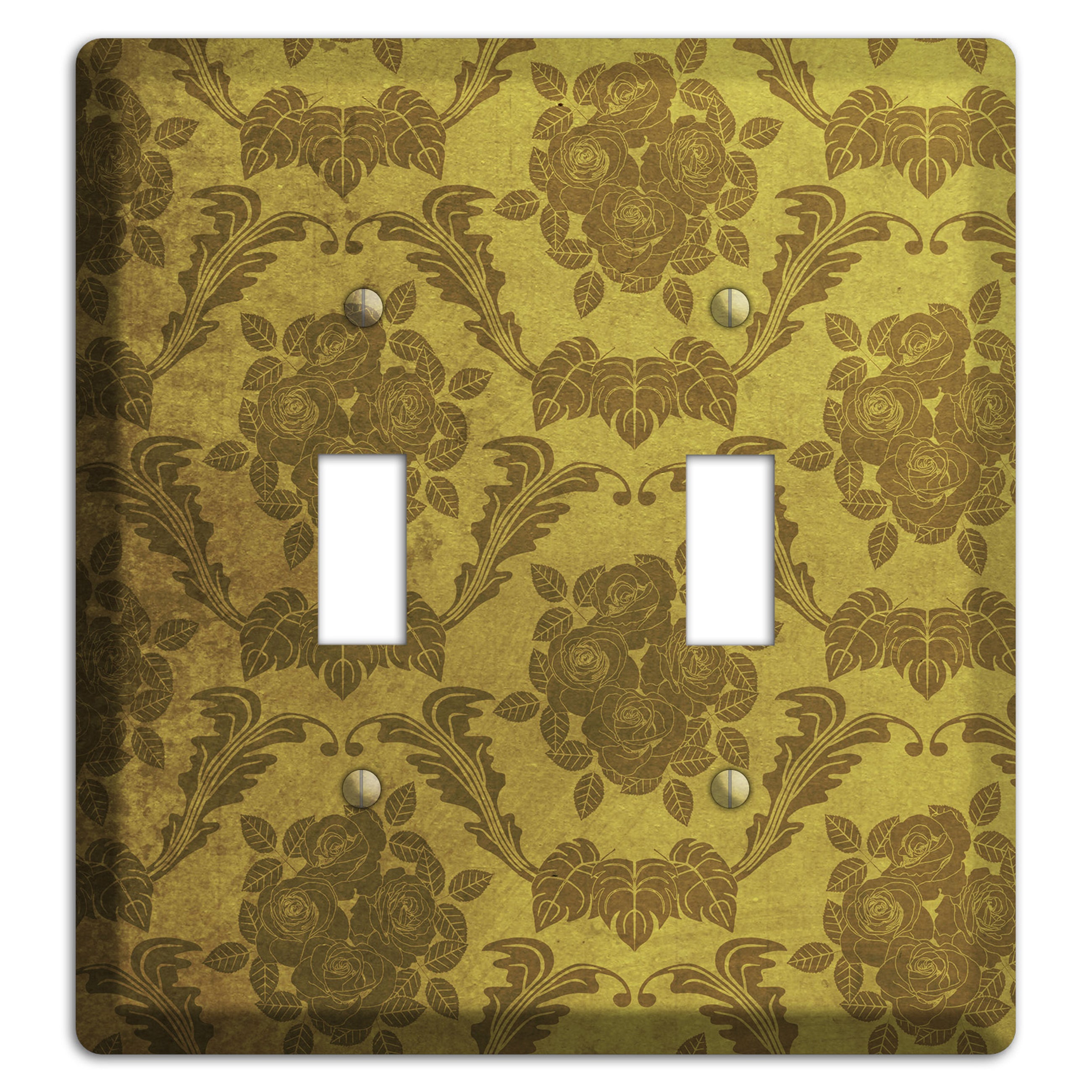 Pesto Vintage Rose Damask 2 Toggle Wallplate