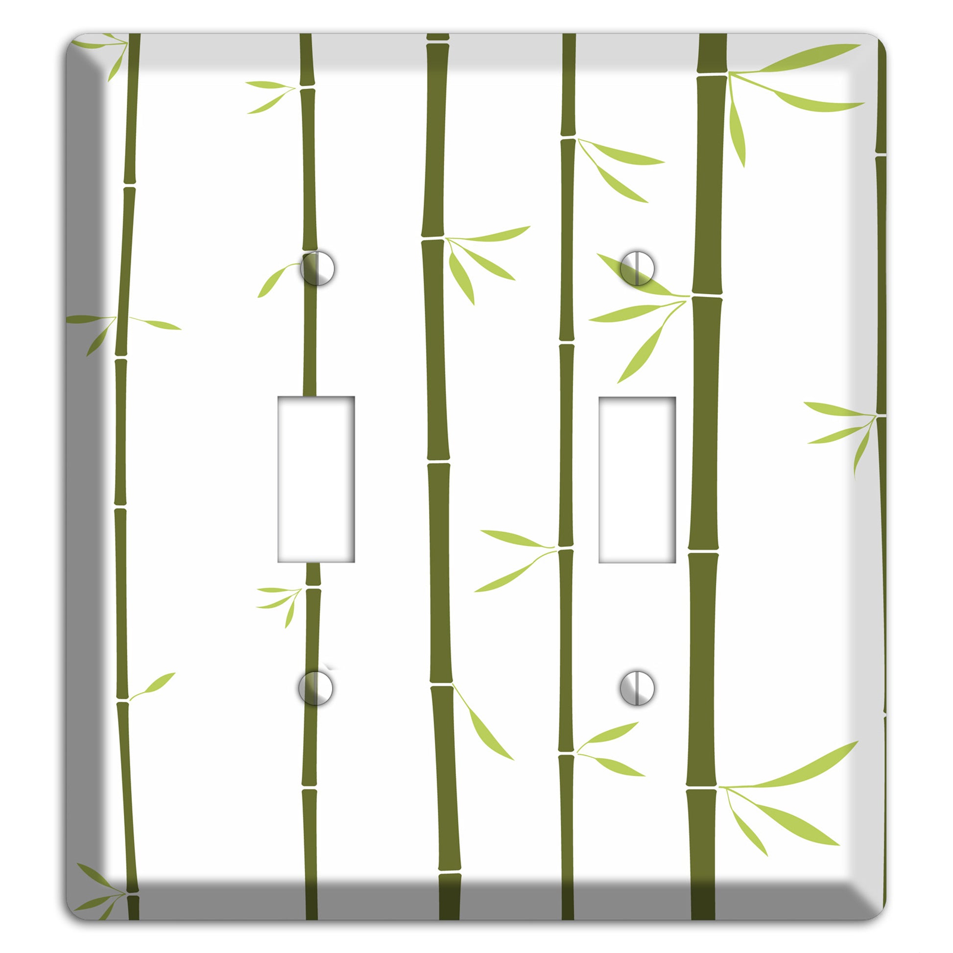Green Bamboo 2 Toggle Wallplate