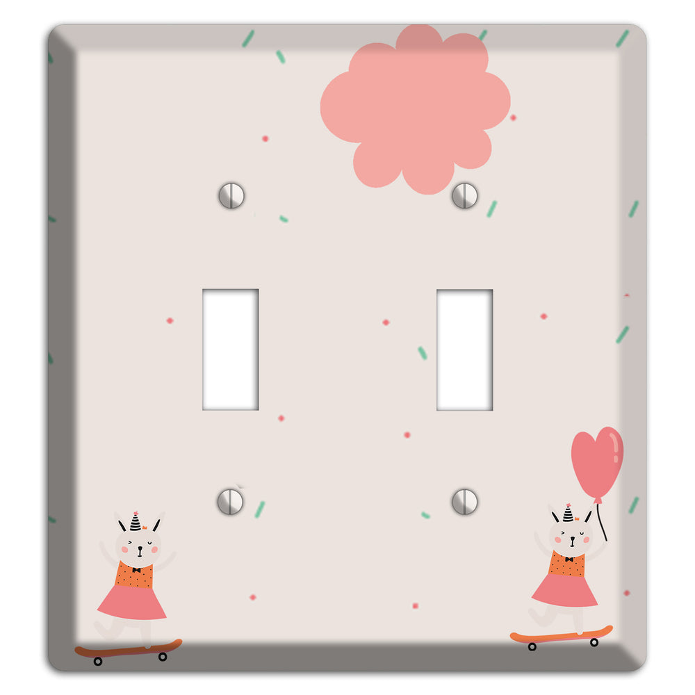 Skateboard Kitty 2 Toggle Wallplate