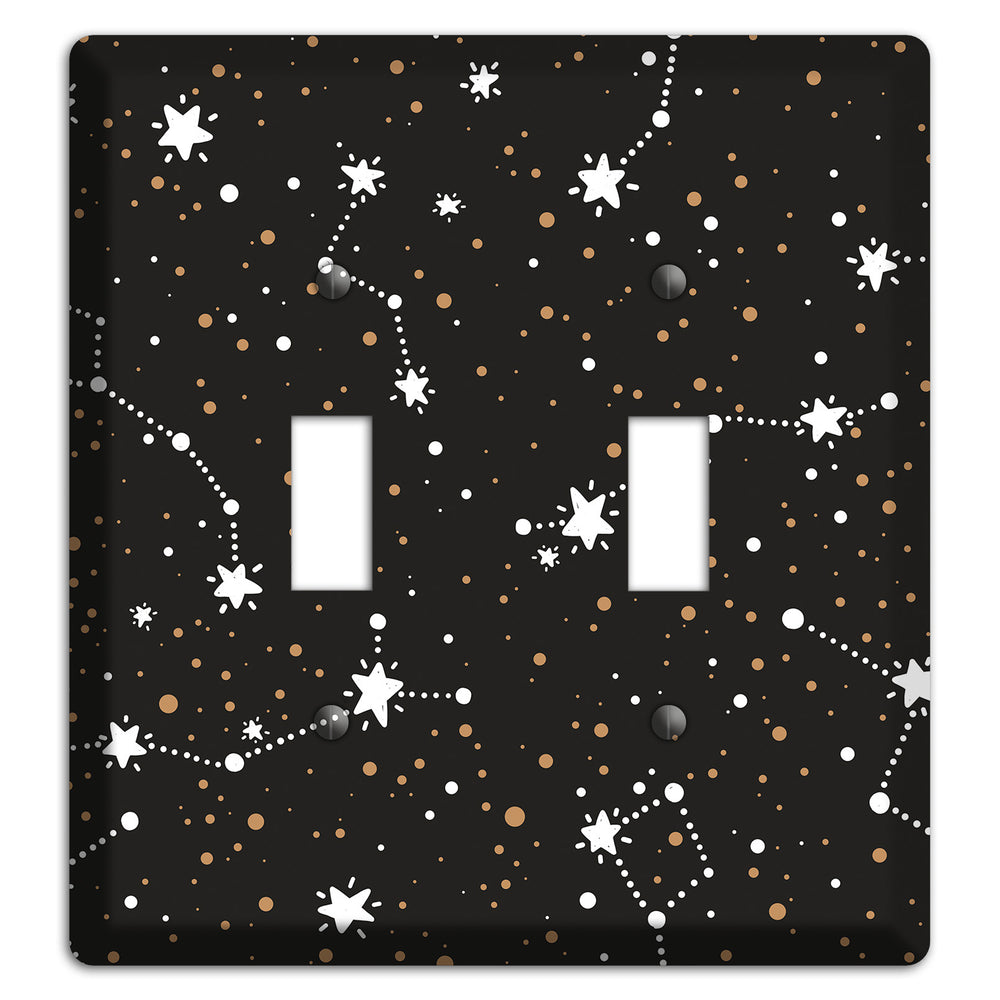 Constellations Black 2 Toggle Wallplate