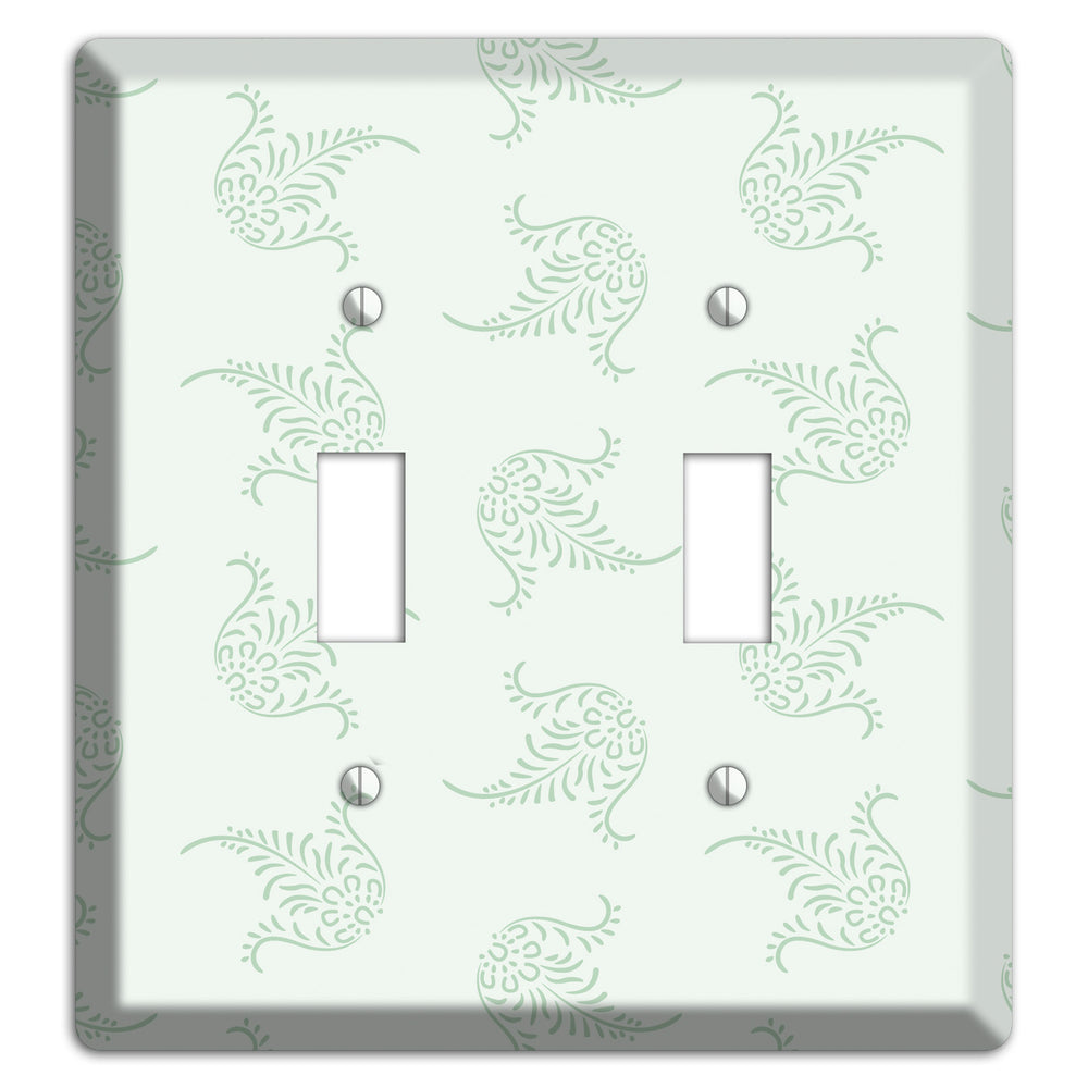 Mint Trefoil Cartouche 2 Toggle Wallplate