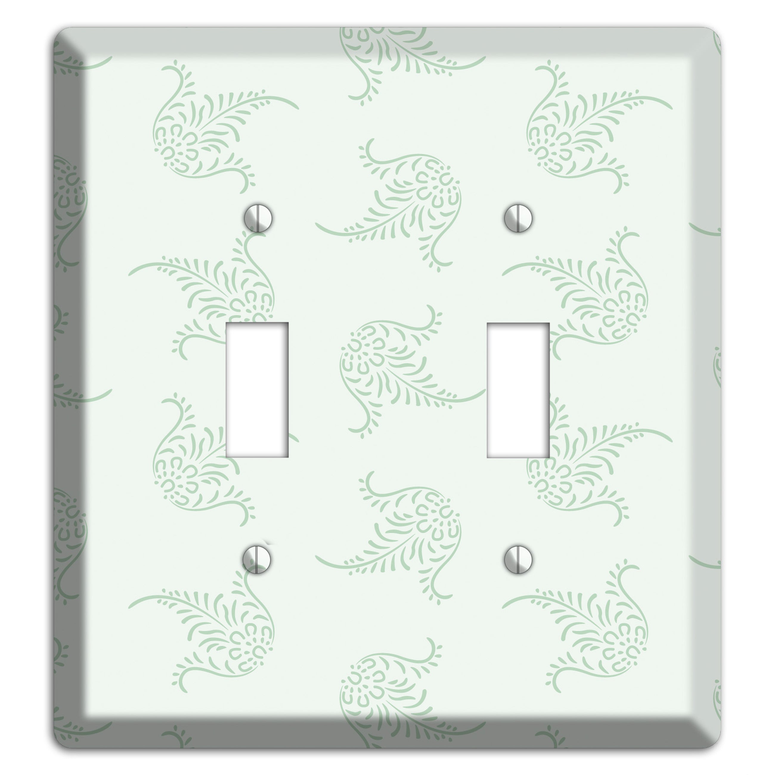 Mint Trefoil Cartouche 2 Toggle Wallplate