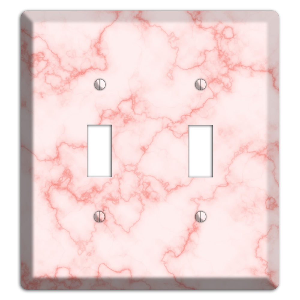 Pink Stained Marble 2 Toggle Wallplate