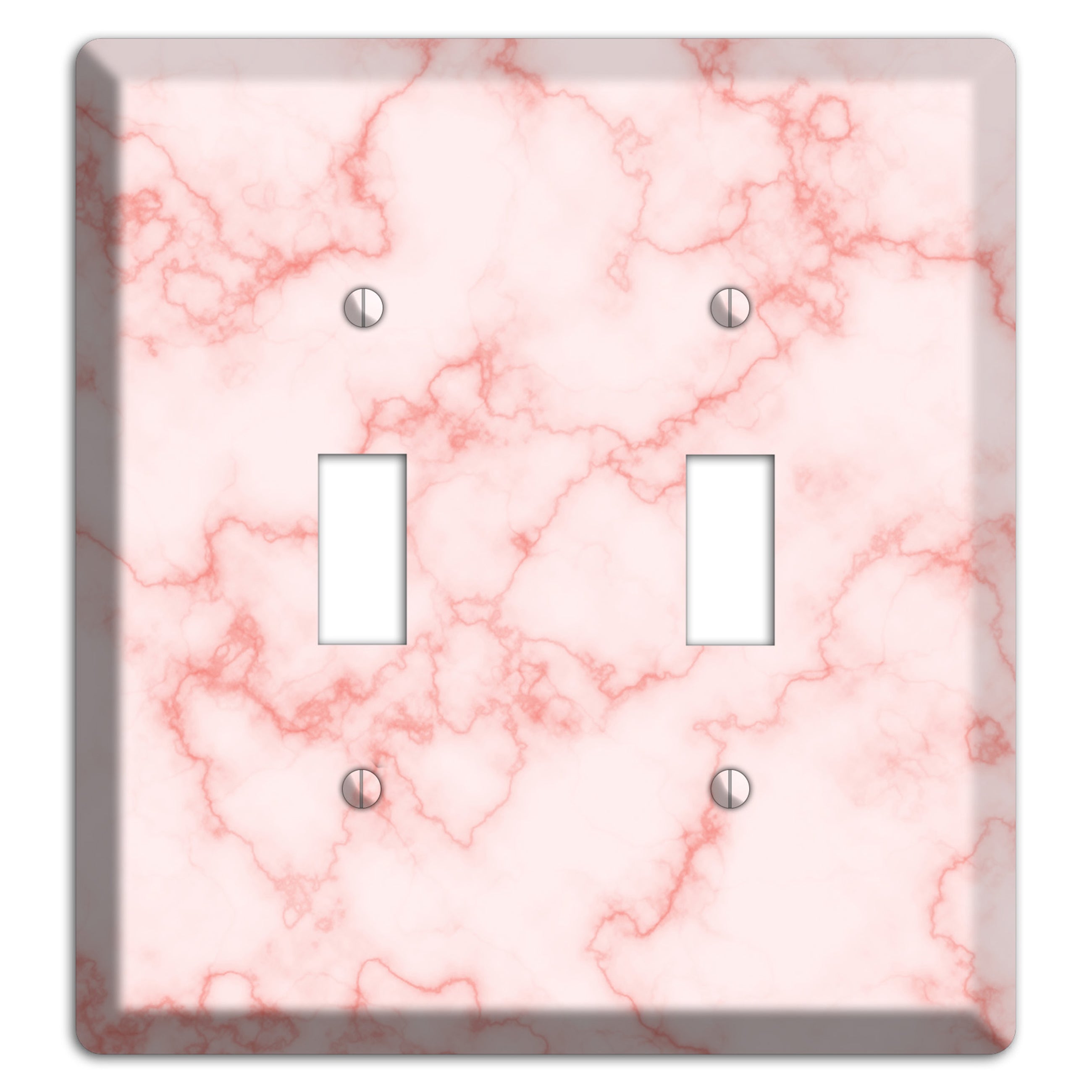 Pink Stained Marble 2 Toggle Wallplate