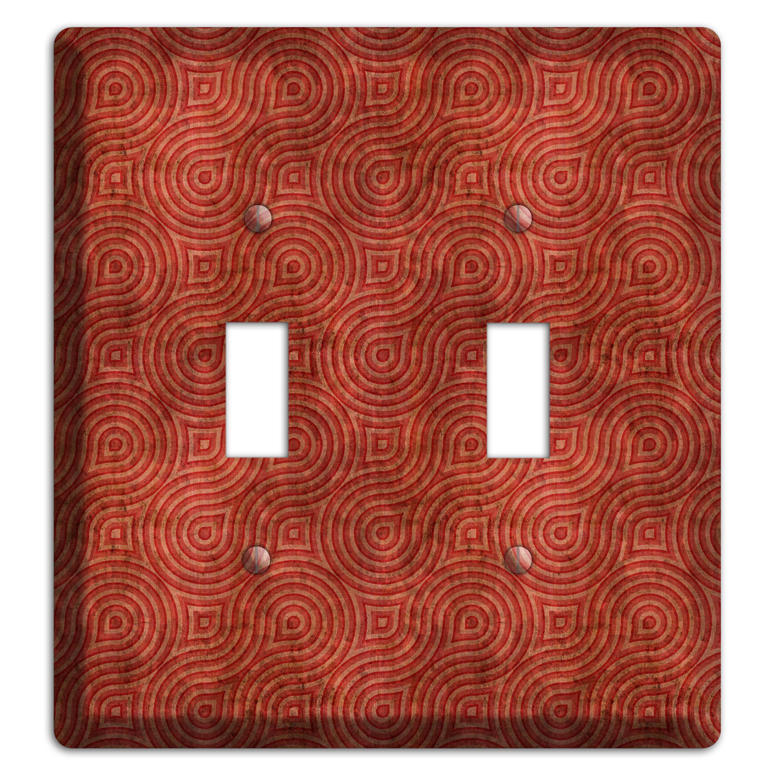 Red Swirl 2 Toggle Wallplate