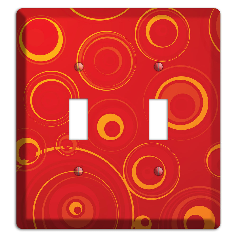 Red Circles 2 Toggle Wallplate