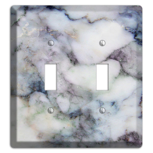 Bermuda Gray Marble 2 Toggle Wallplate