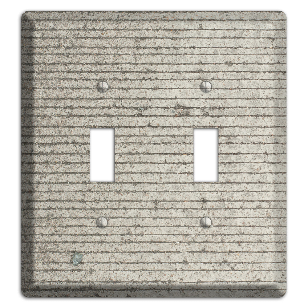 Horizontal Concrete 2 Toggle Wallplate