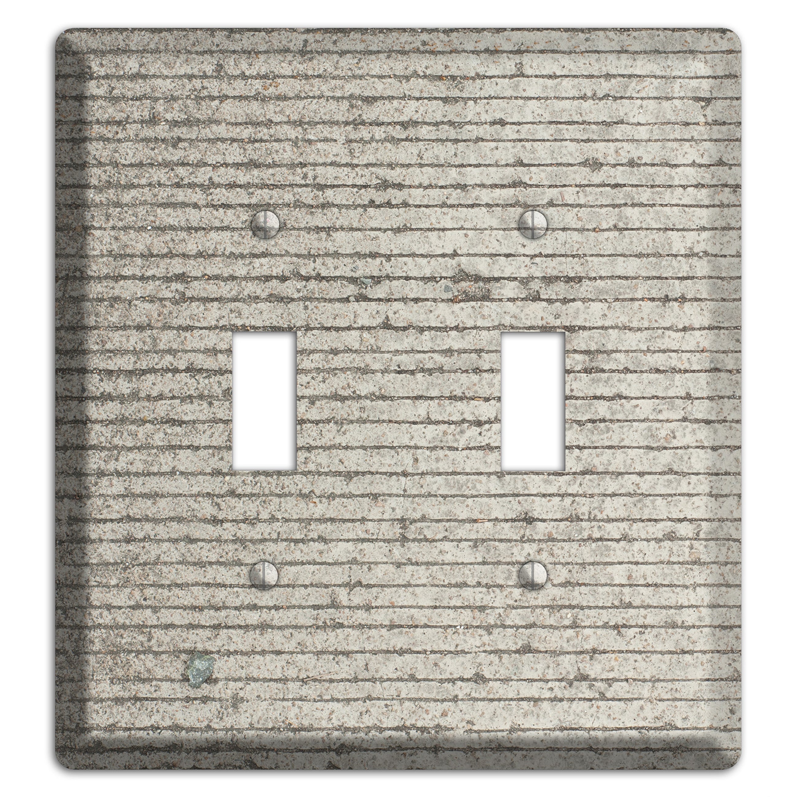 Horizontal Concrete 2 Toggle Wallplate