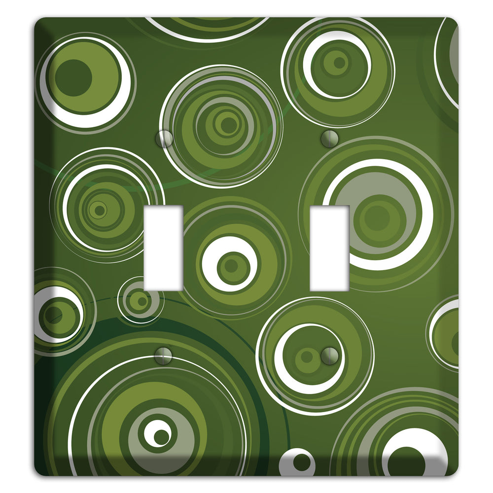Green Circles 2 Toggle Wallplate