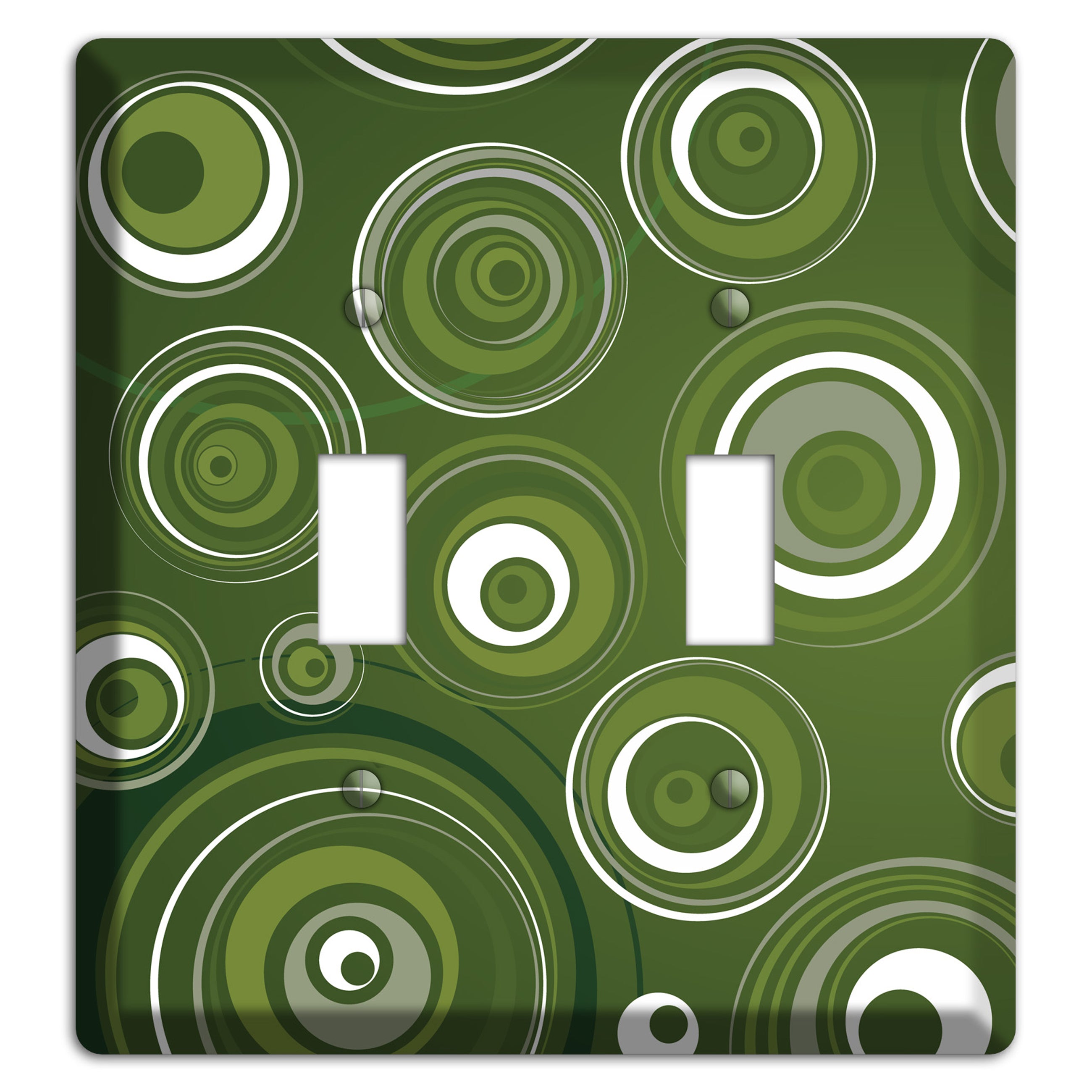 Green Circles 2 Toggle Wallplate
