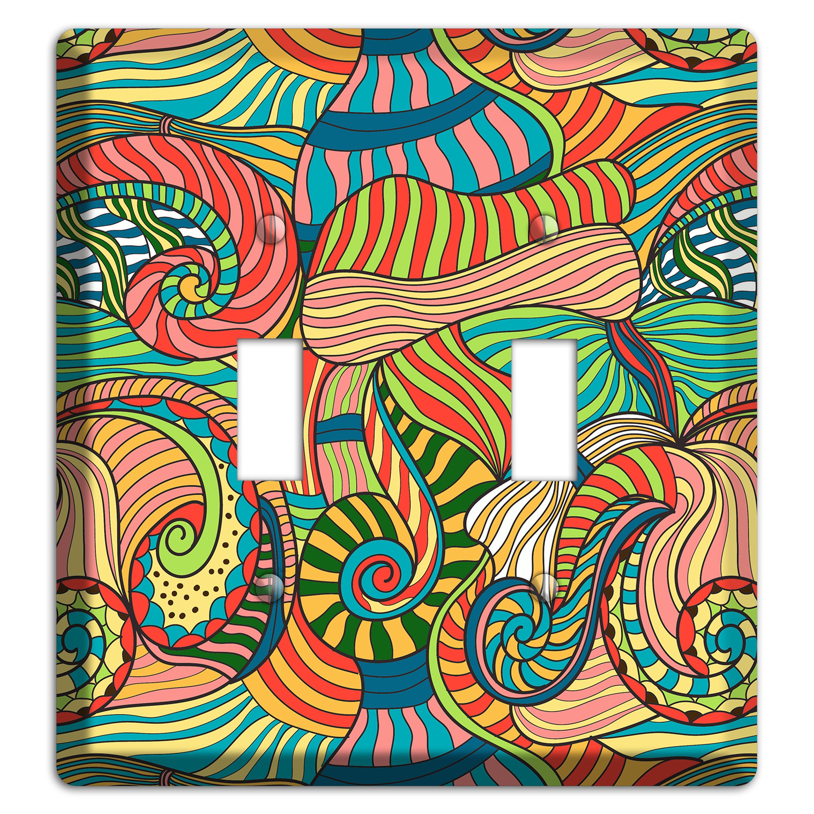 Retro Flourish 3 2 Toggle Wallplate