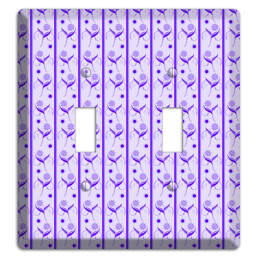 Purple Floral Pattern 2 Toggle Wallplate