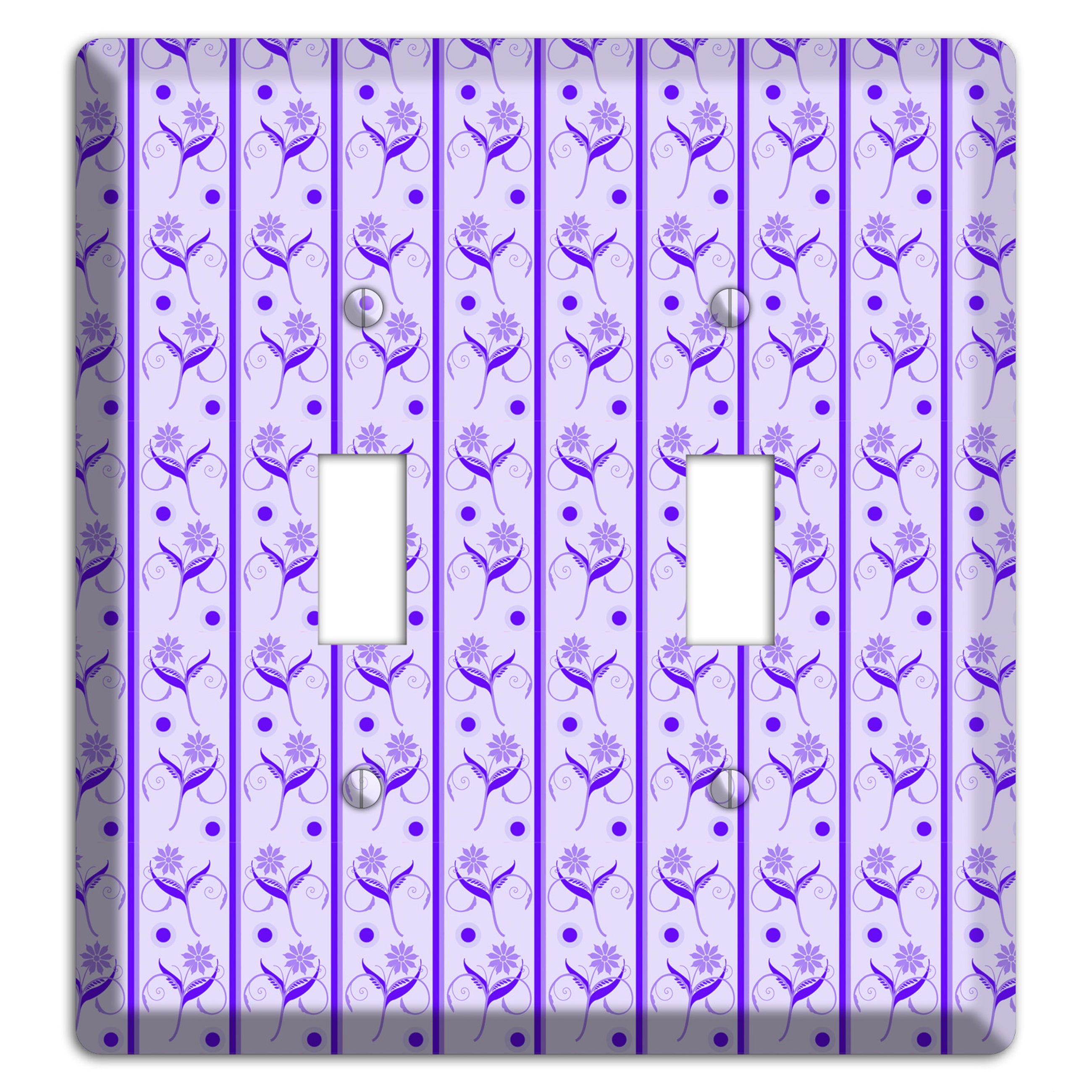 Purple Floral Pattern 2 Toggle Wallplate