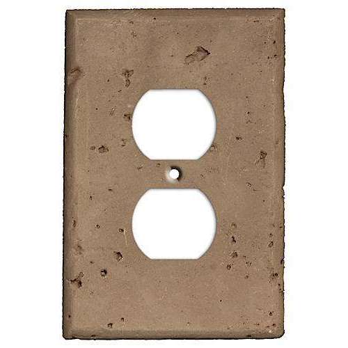 Cocoa Stone Duplex Outlet Cover Plate