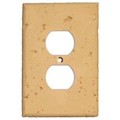 Caramel Stone Duplex Outlet Cover Plate