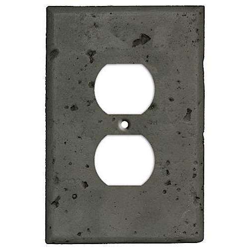 Charcoal Stone Duplex Outlet Cover Plate