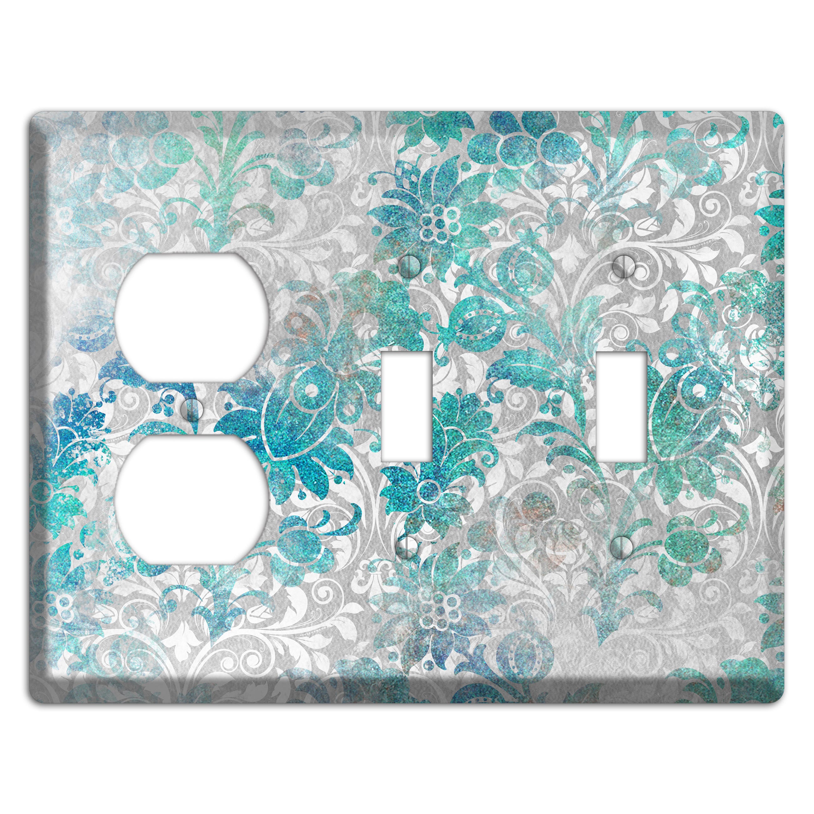 Gulf Stream Whimsical Damask Duplex / 2 Toggle Wallplate