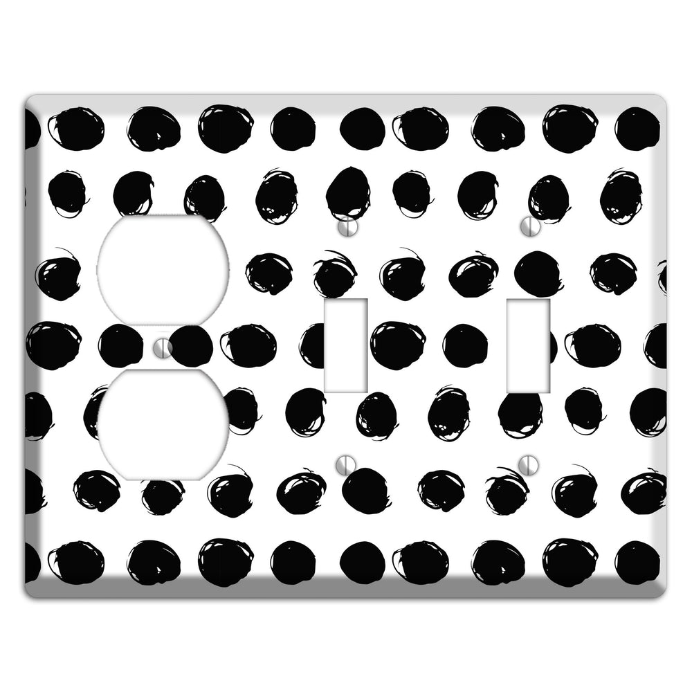 Ink Drops 9 Duplex / 2 Toggle Wallplate