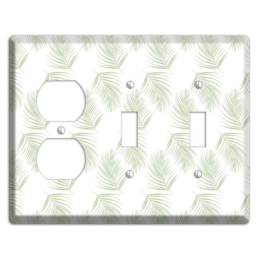 Leaves Style GG Duplex / 2 Toggle Wallplate