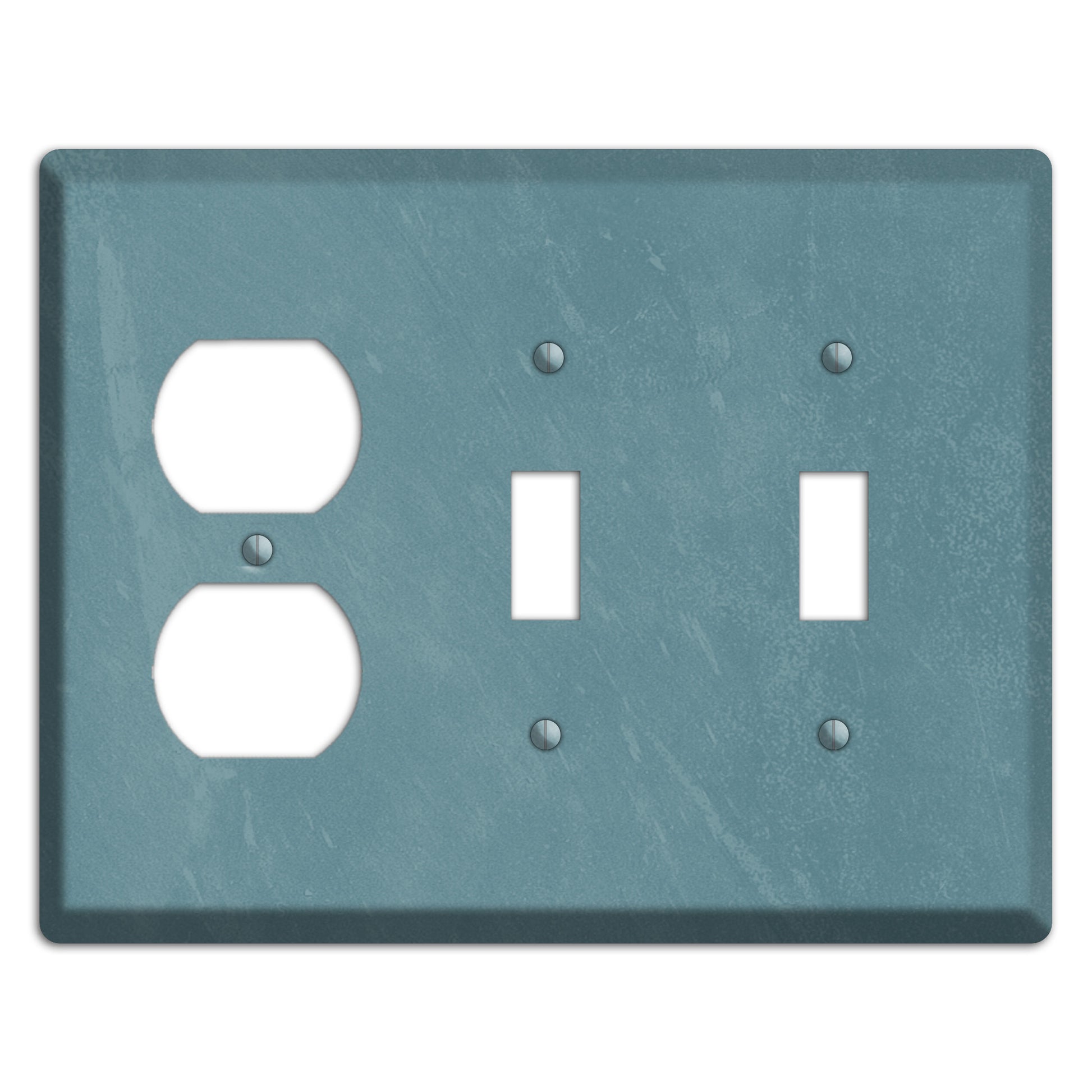 Chalk Teal Duplex / 2 Toggle Wallplate