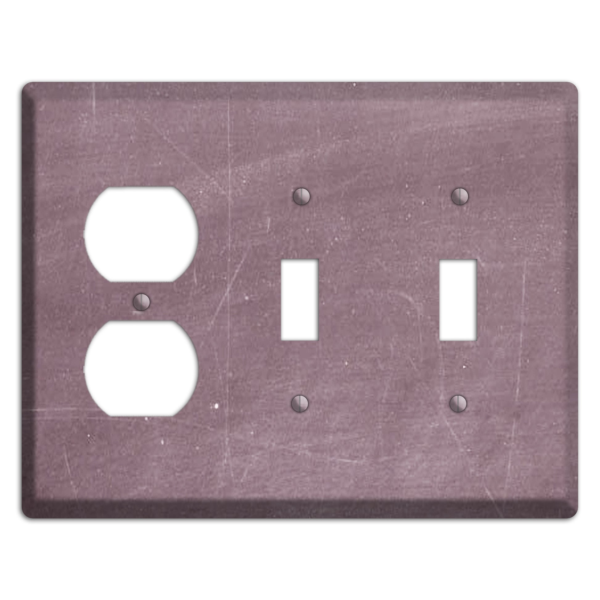 Chalk Maroon Duplex / 2 Toggle Wallplate