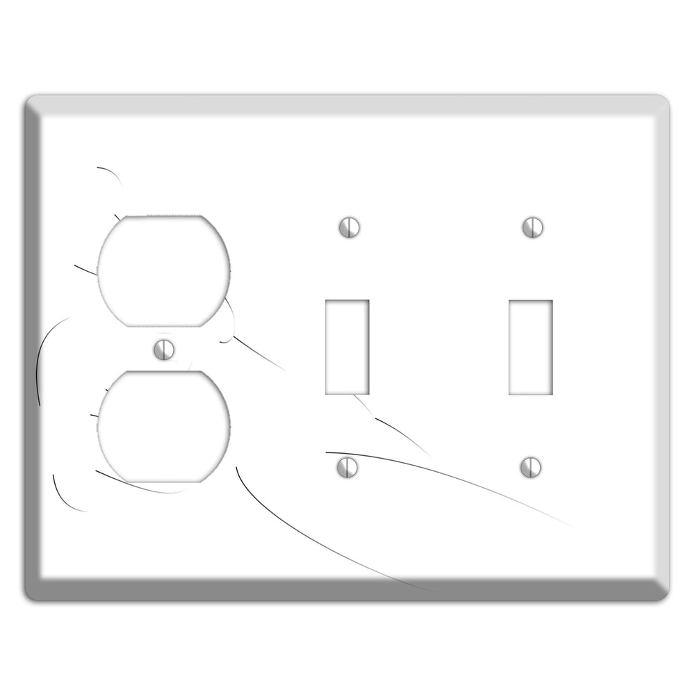 Abstrract Nude Figure Duplex / 2 Toggle Wallplate