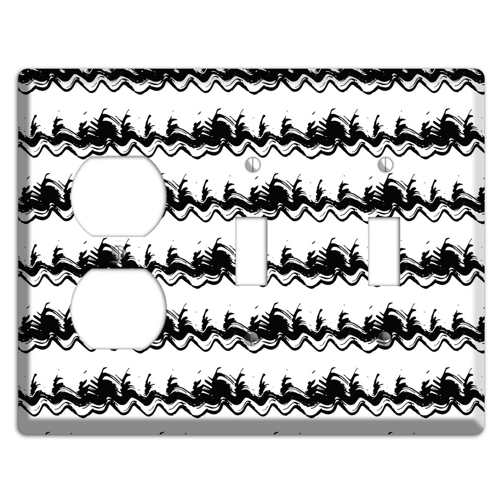 Ink Brushstrokes 10 Duplex / 2 Toggle Wallplate