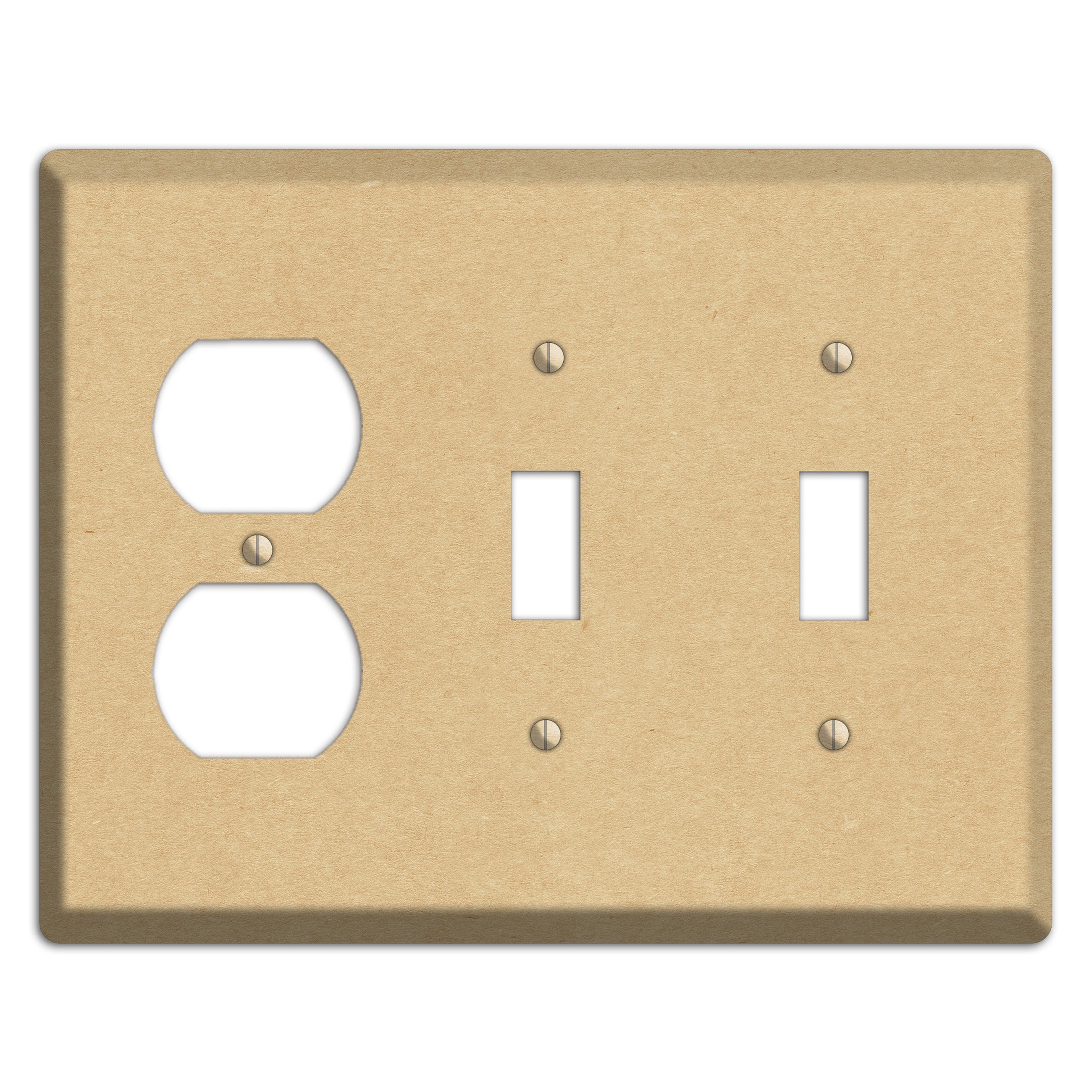 Calico Kraft Duplex / 2 Toggle Wallplate
