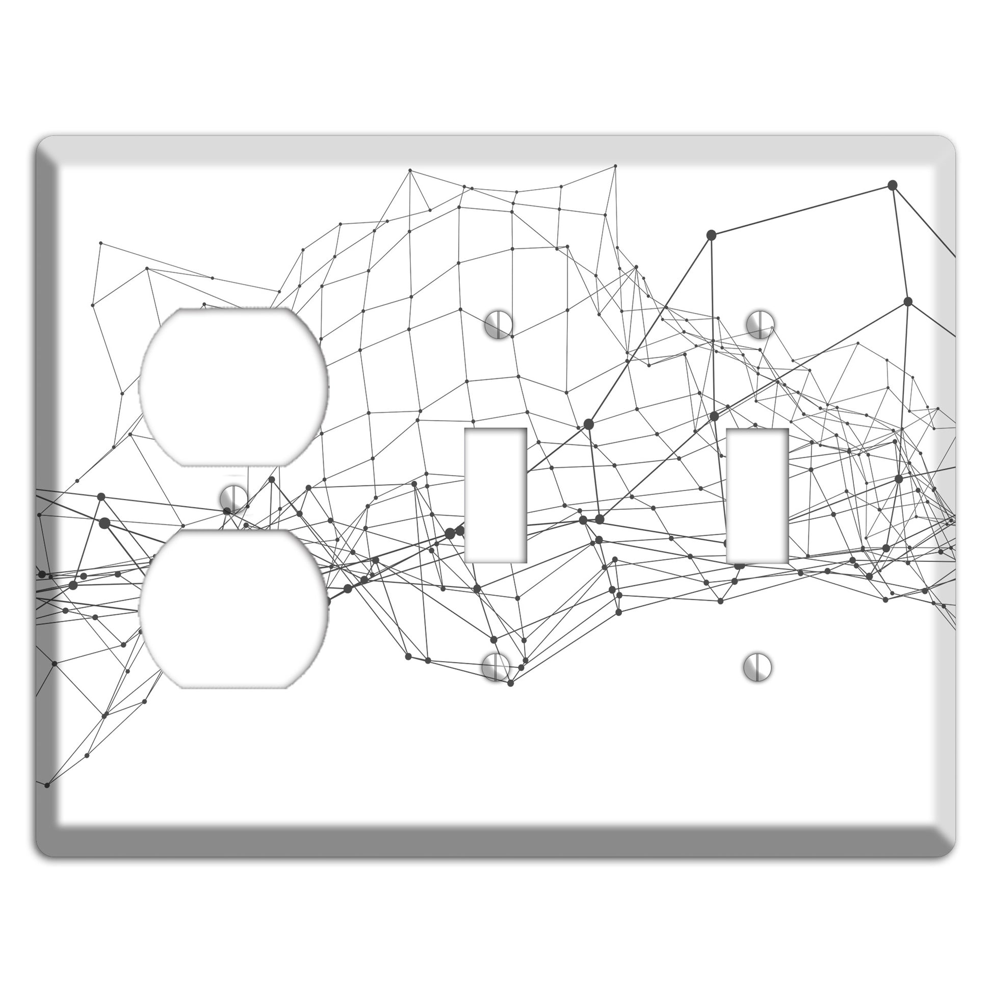 Linear K Duplex / 2 Toggle Wallplate
