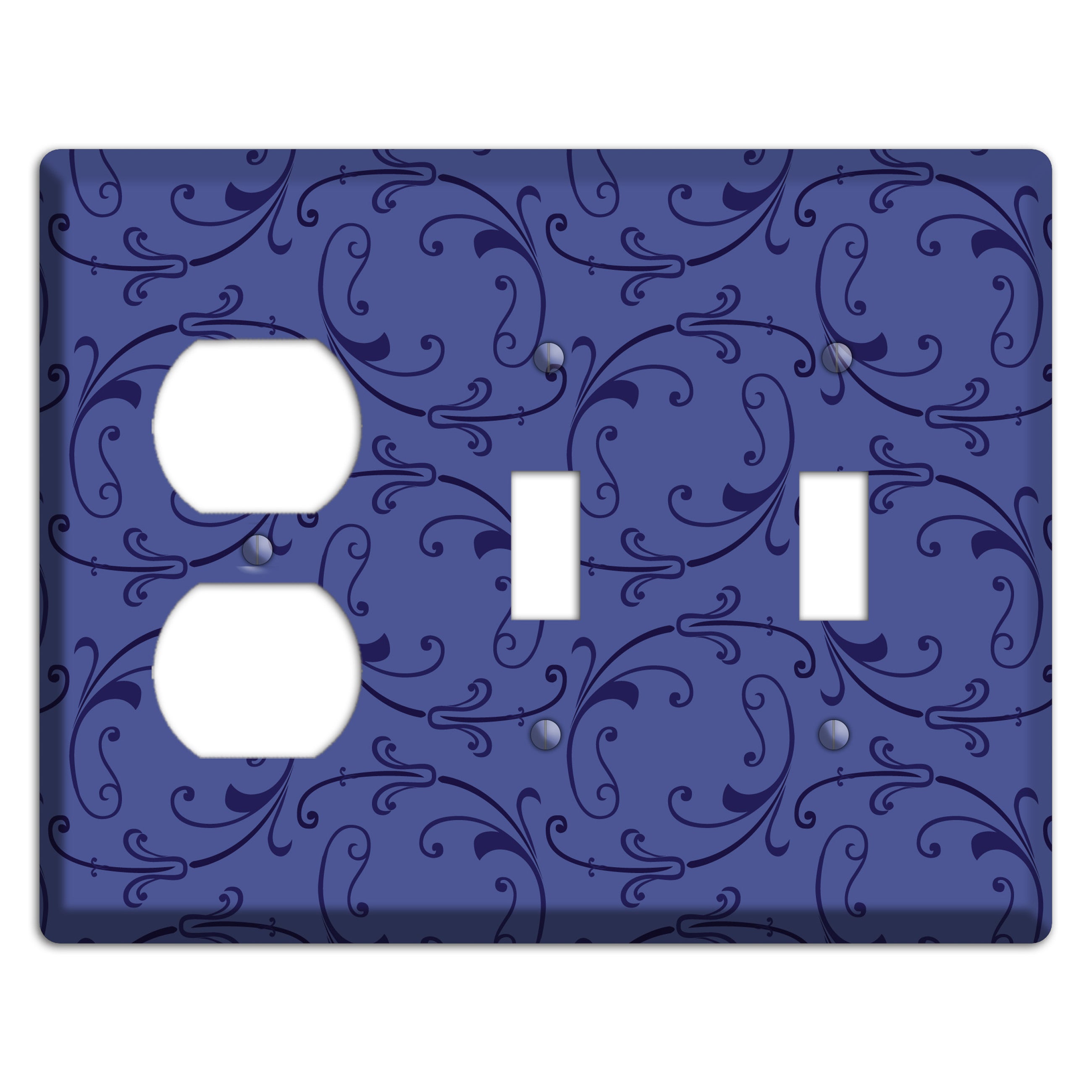 Green and Brown Argyle Duplex / 2 Toggle Wallplate