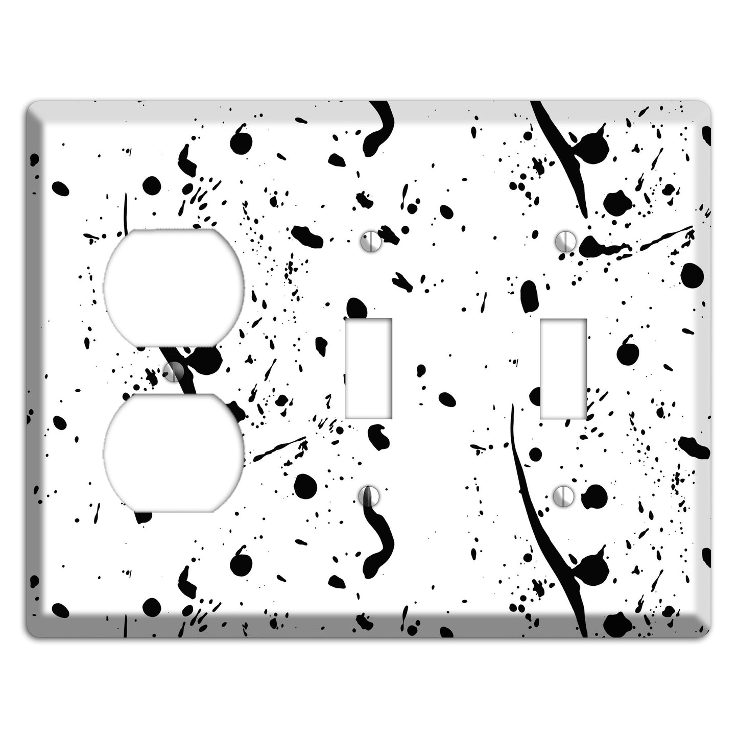 Ink Splash 2 Duplex / 2 Toggle Wallplate
