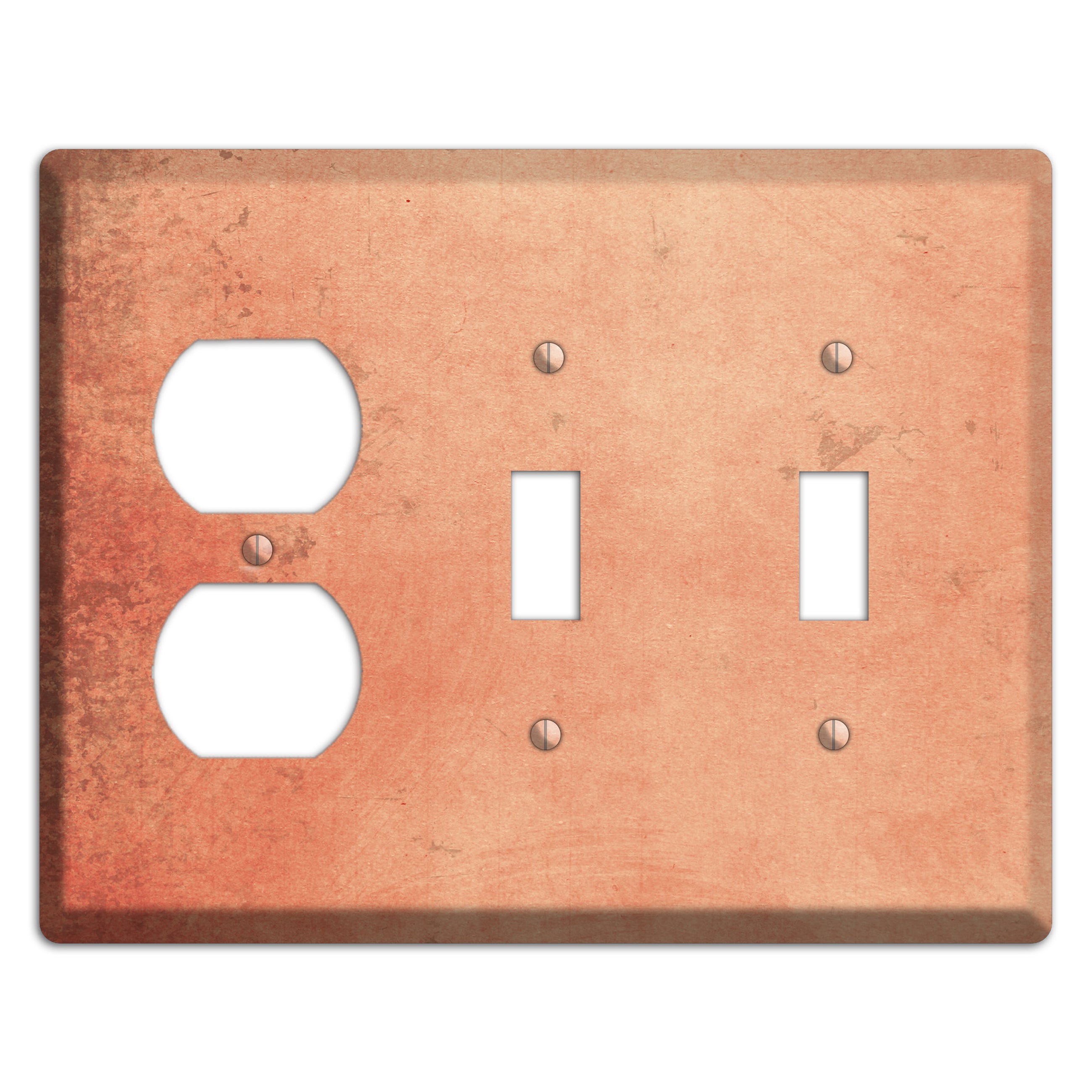 Tonys pink Vintage Grunge Duplex / 2 Toggle Wallplate