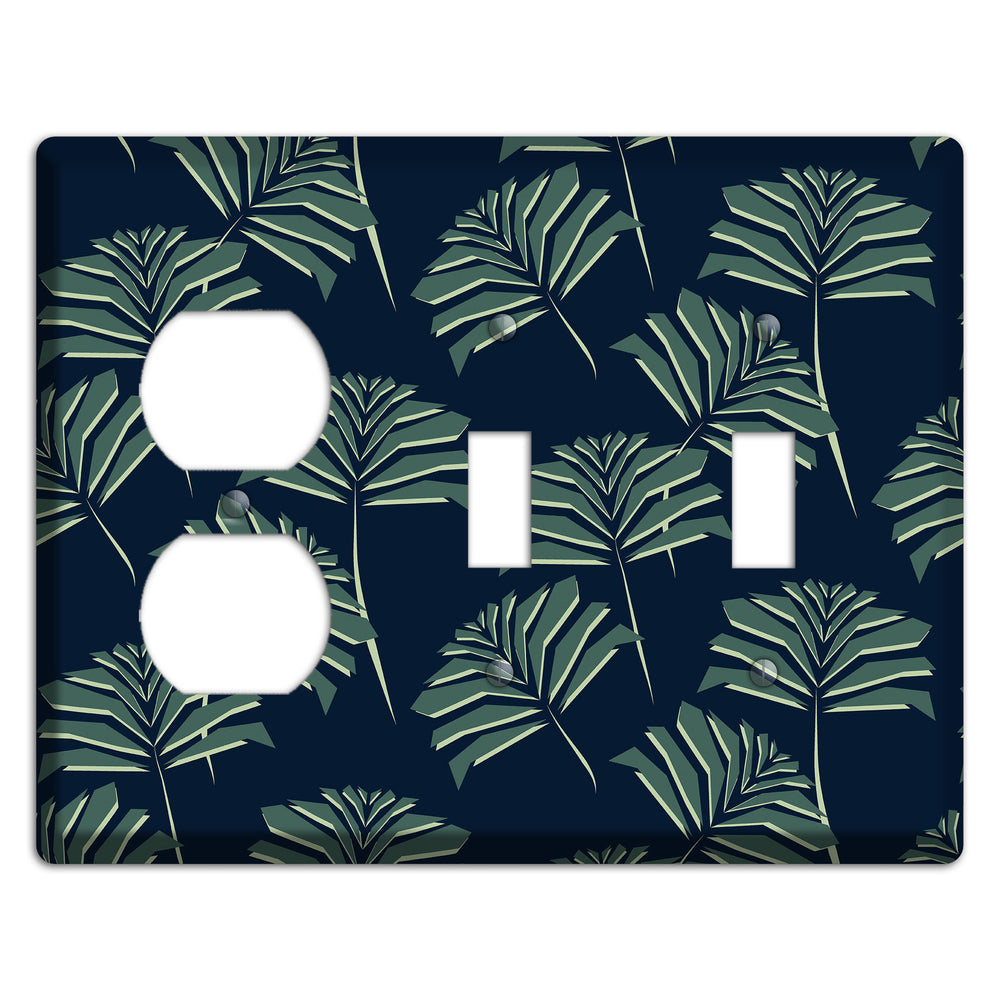 Leaves Style C Duplex / 2 Toggle Wallplate