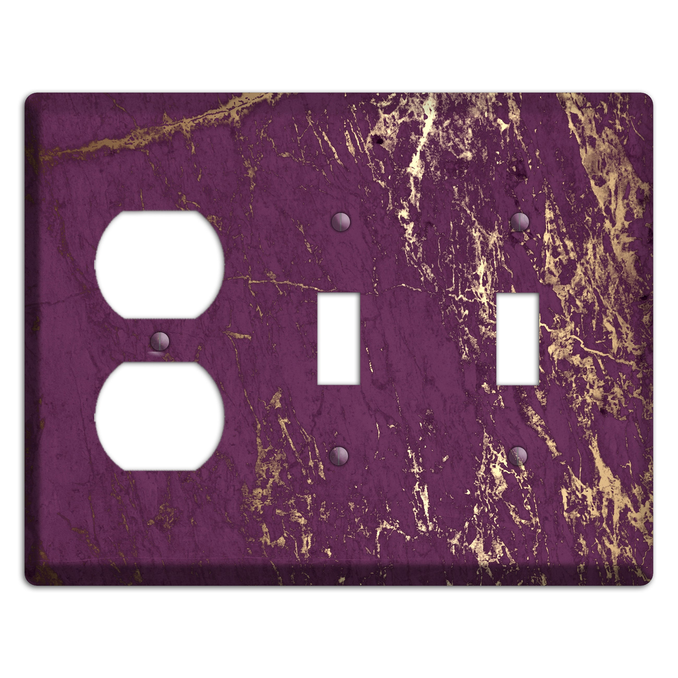 Finn Marble Duplex / 2 Toggle Wallplate
