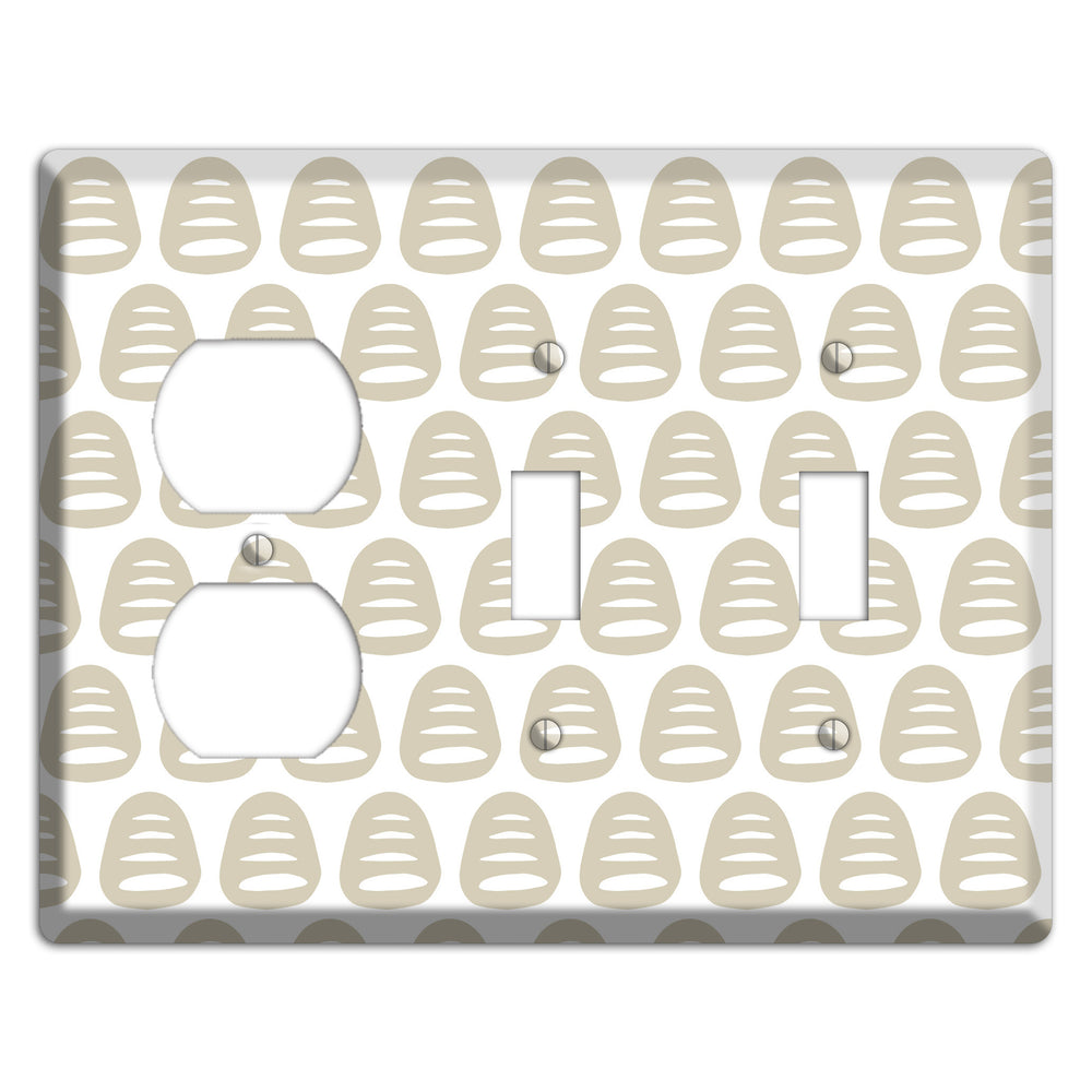 Simple Scandanavian Style II Duplex / 2 Toggle Wallplate