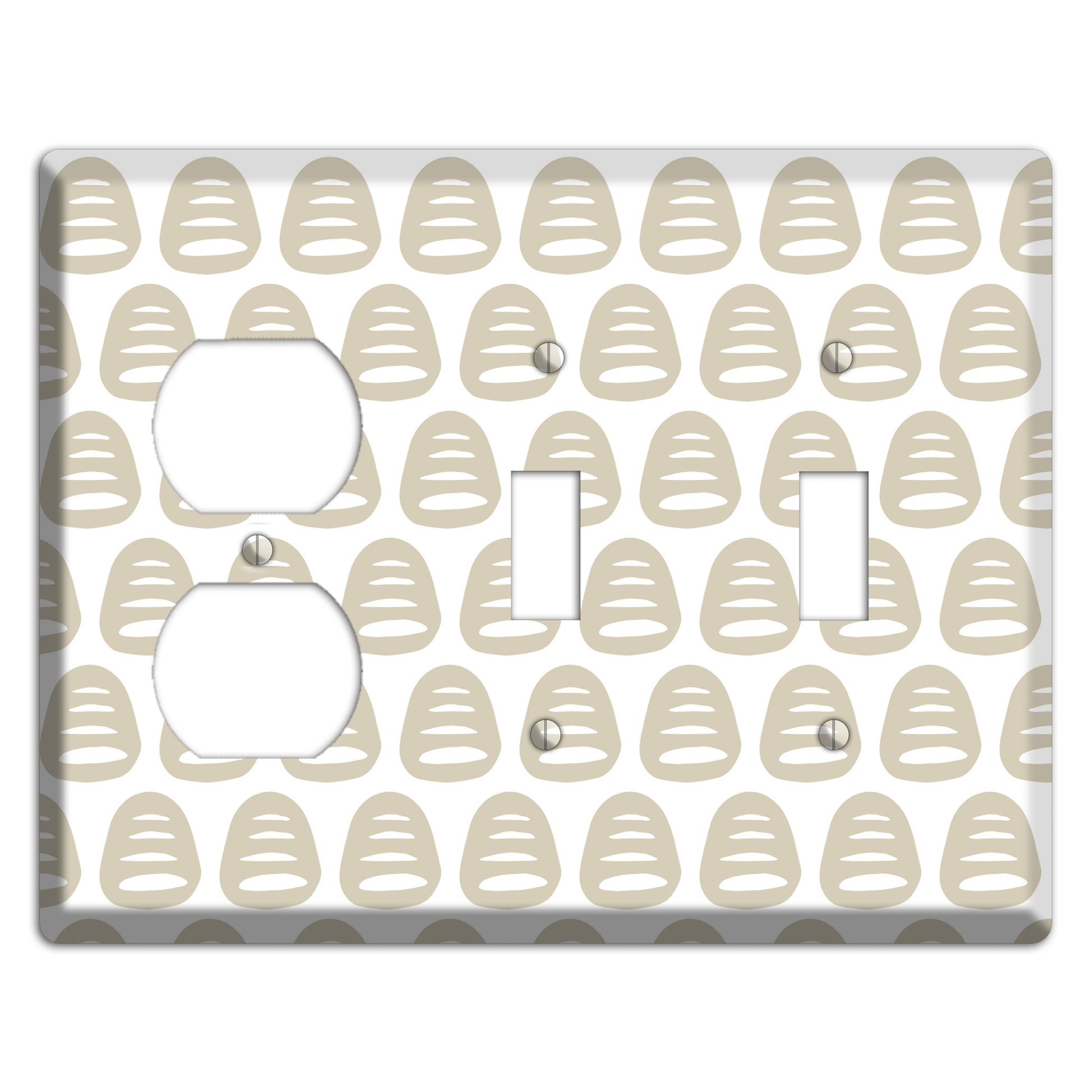 Simple Scandanavian Style II Duplex / 2 Toggle Wallplate