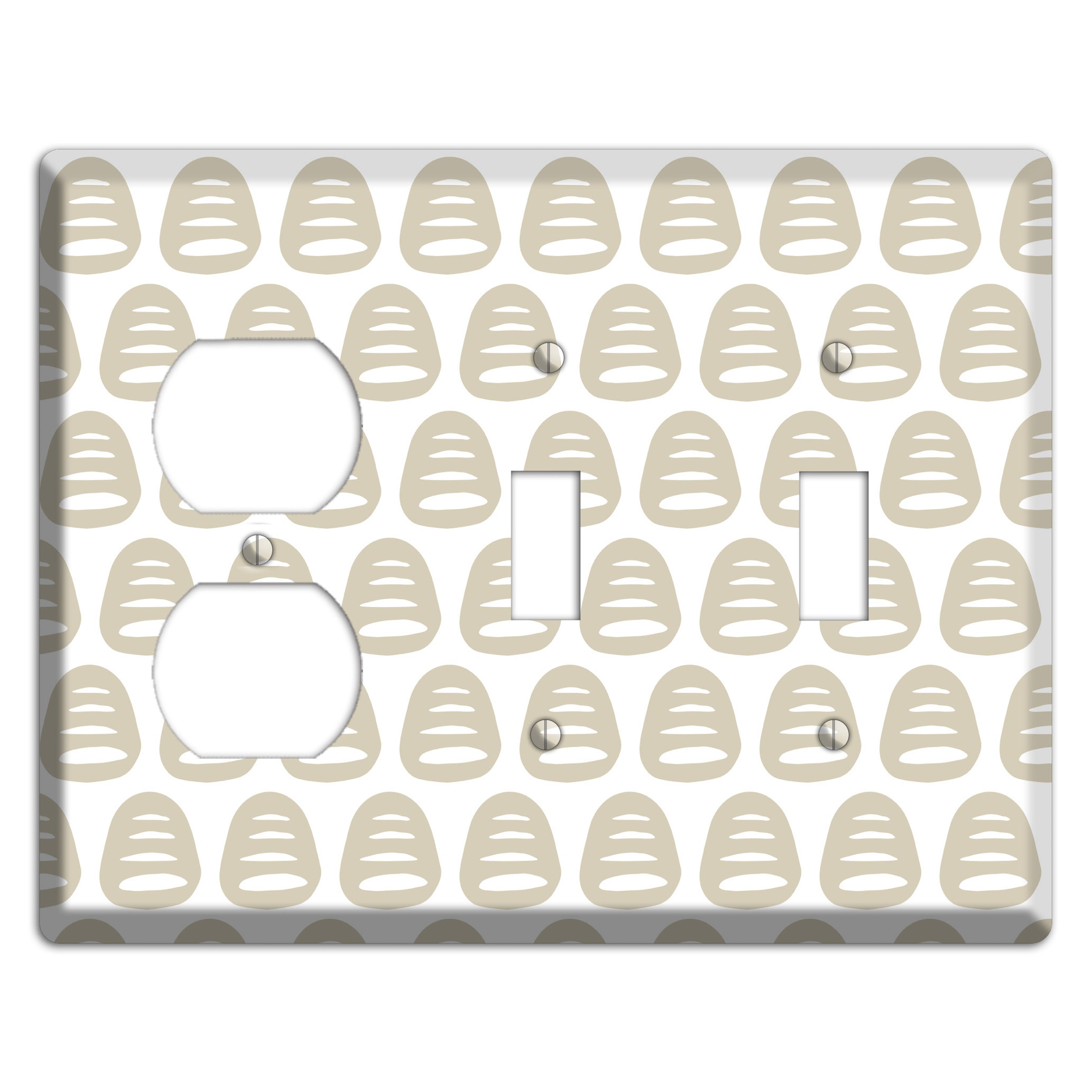Simple Scandanavian Style II Duplex / 2 Toggle Wallplate