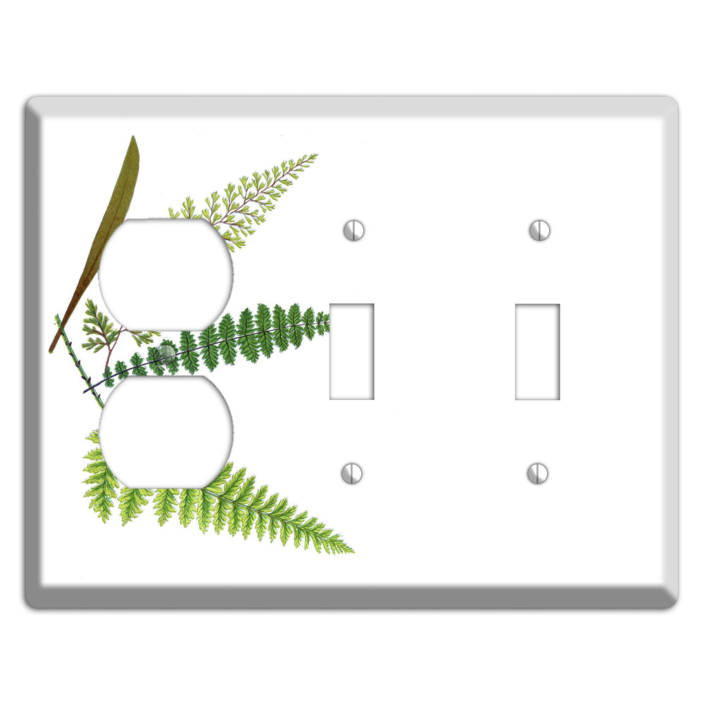 Ferns Duplex / 2 Toggle Wallplate