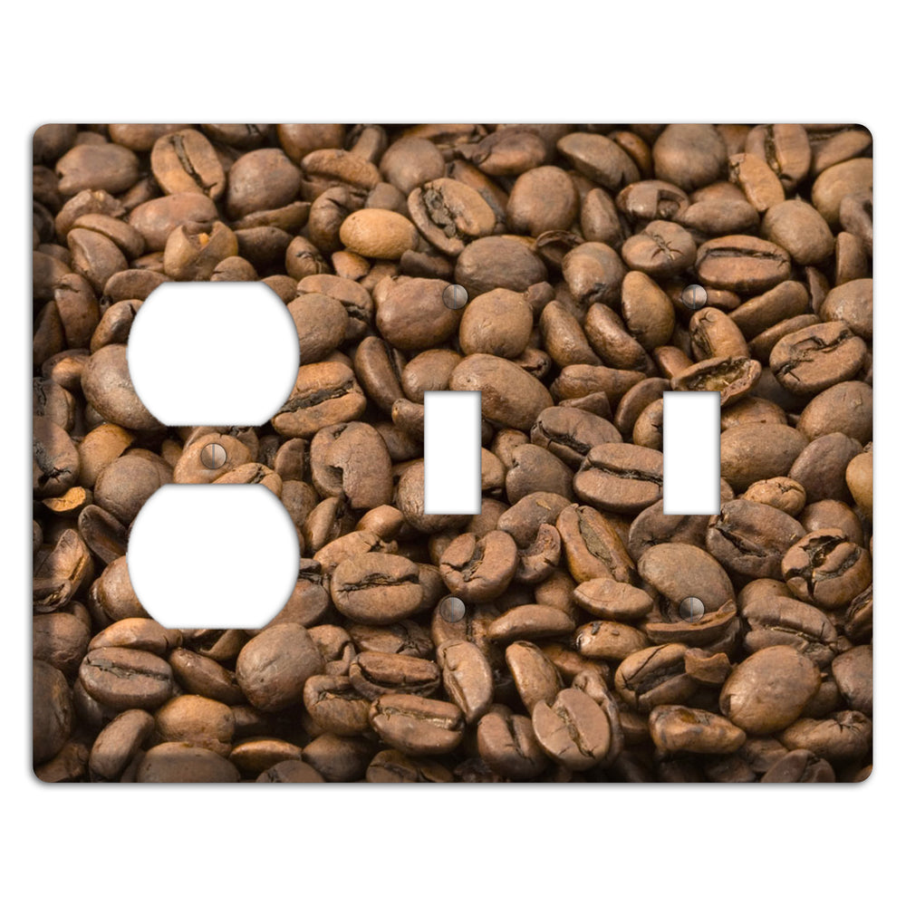 Coffee Duplex / 2 Toggle Wallplate