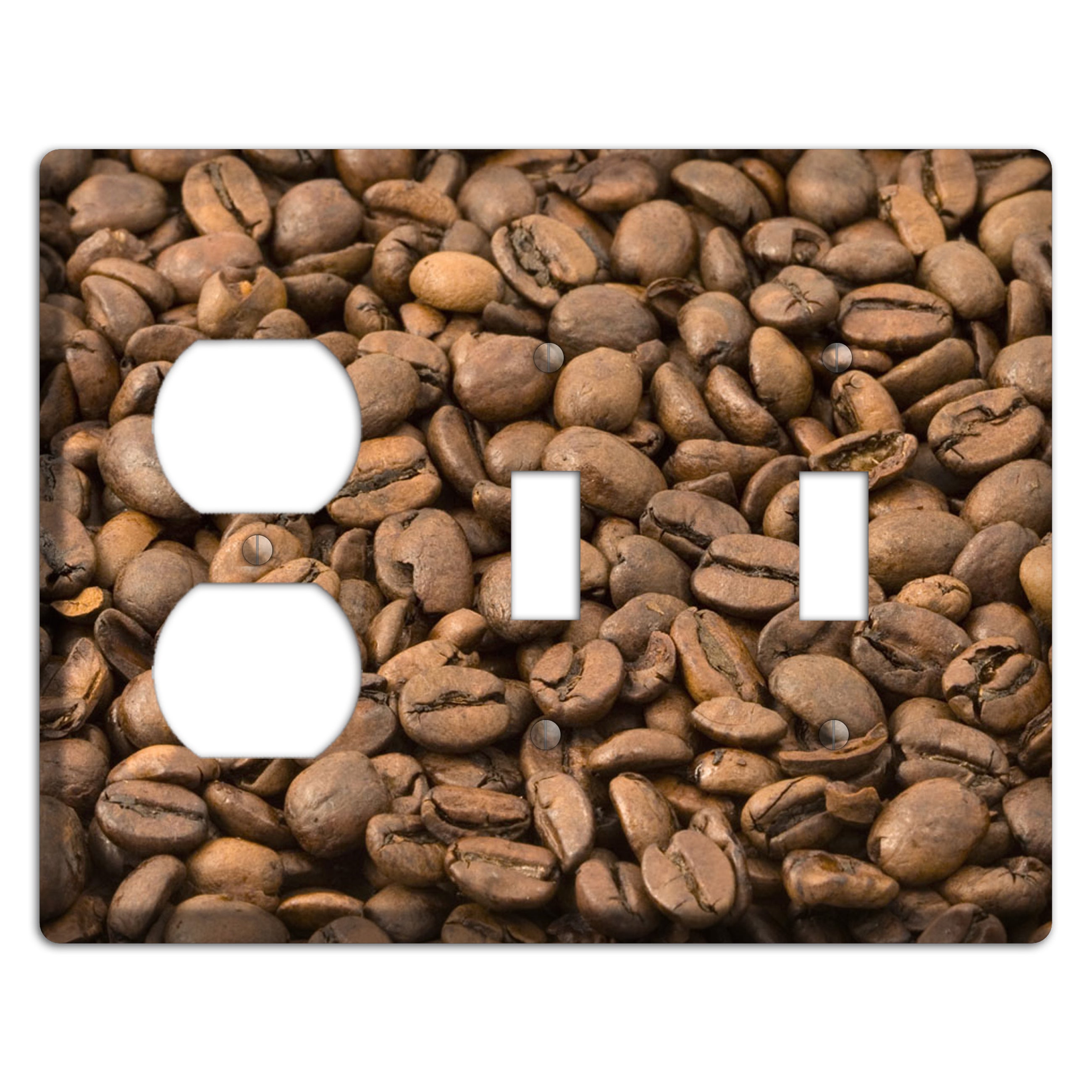 Coffee Duplex / 2 Toggle Wallplate
