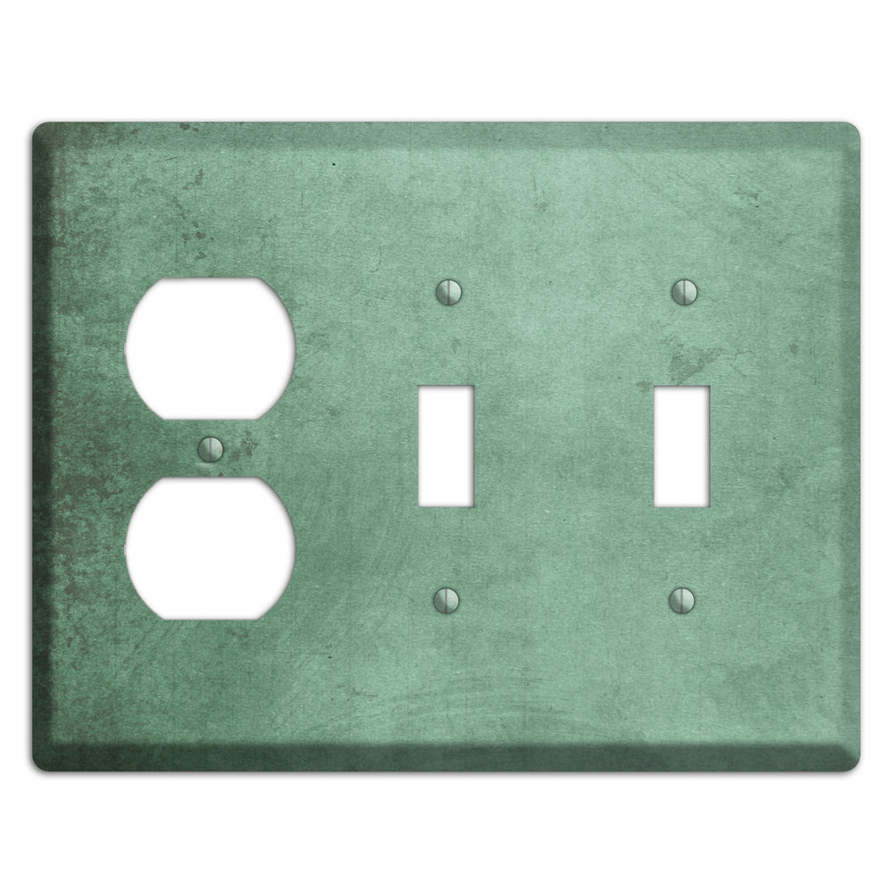 Bay Leaf Vintage Grunge Duplex / 2 Toggle Wallplate