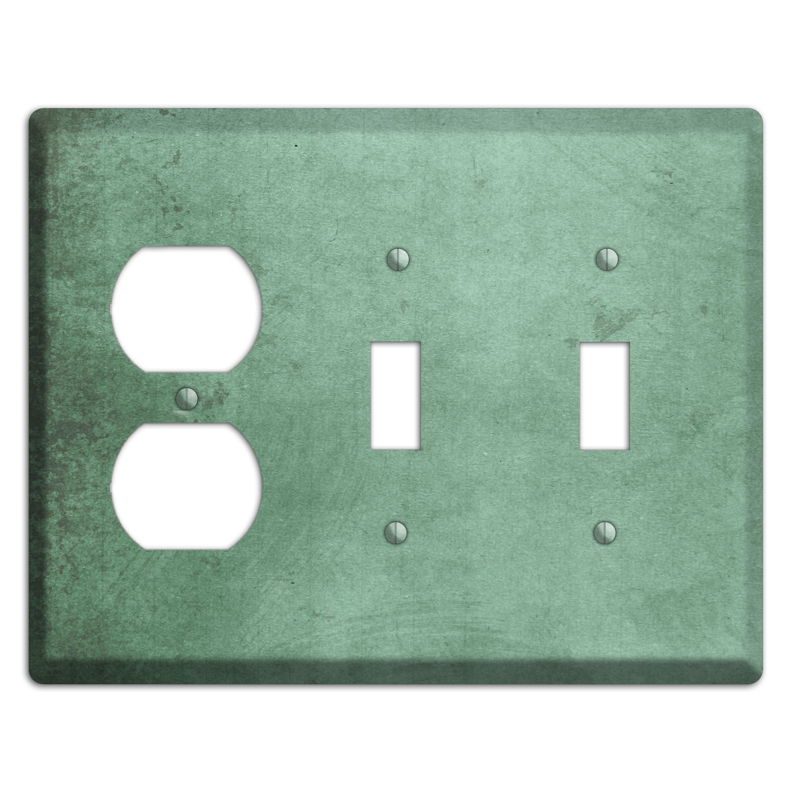 Bay Leaf Vintage Grunge Duplex / 2 Toggle Wallplate