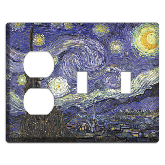 Vincent Van Gogh 4 Duplex / 2 Toggle Wallplate