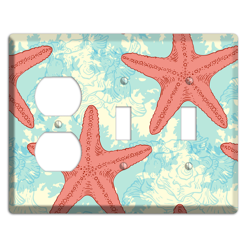 Shells 6 Duplex / 2 Toggle Wallplate