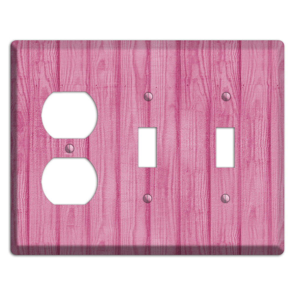 Can Can Pink Texture Duplex / 2 Toggle Wallplate