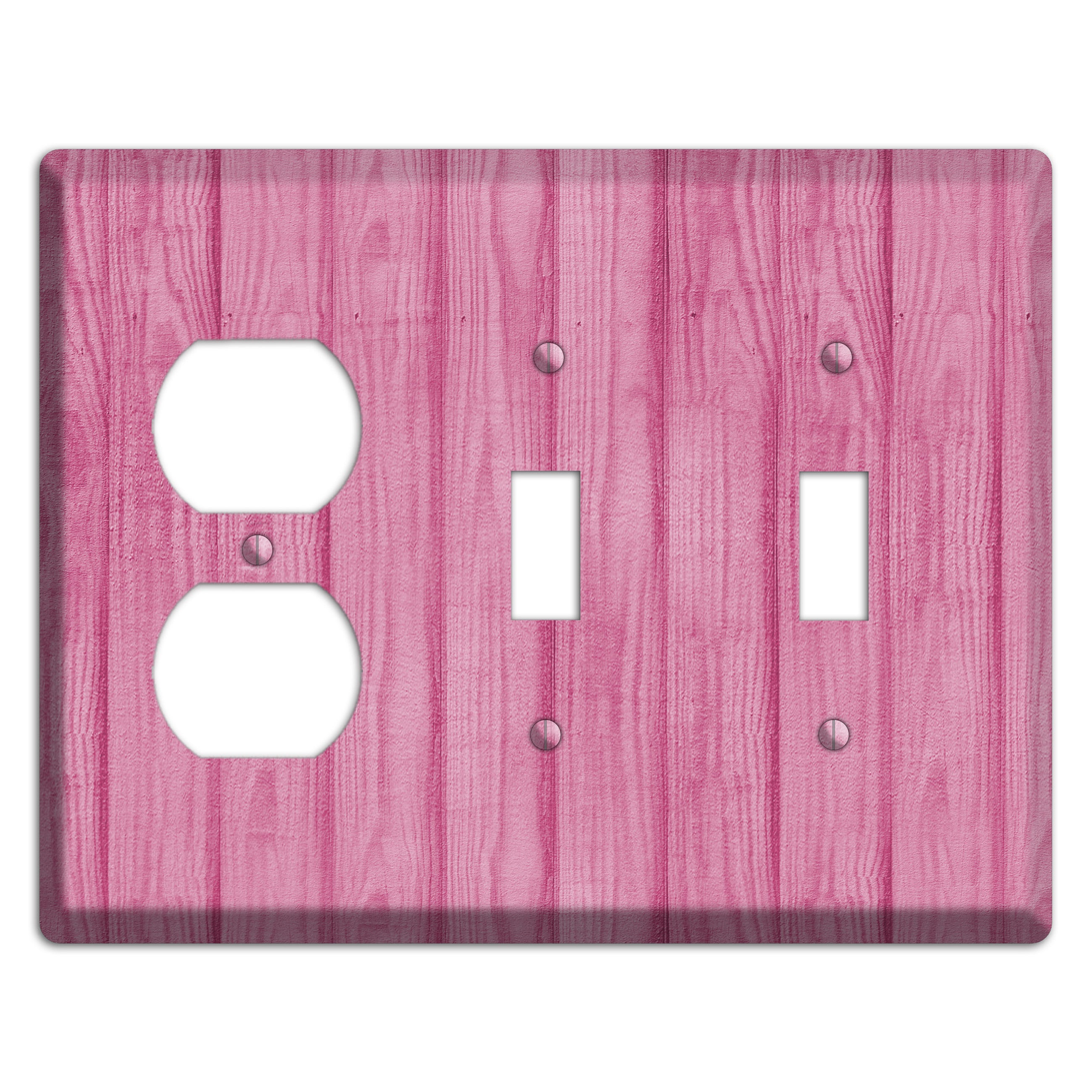 Can Can Pink Texture Duplex / 2 Toggle Wallplate