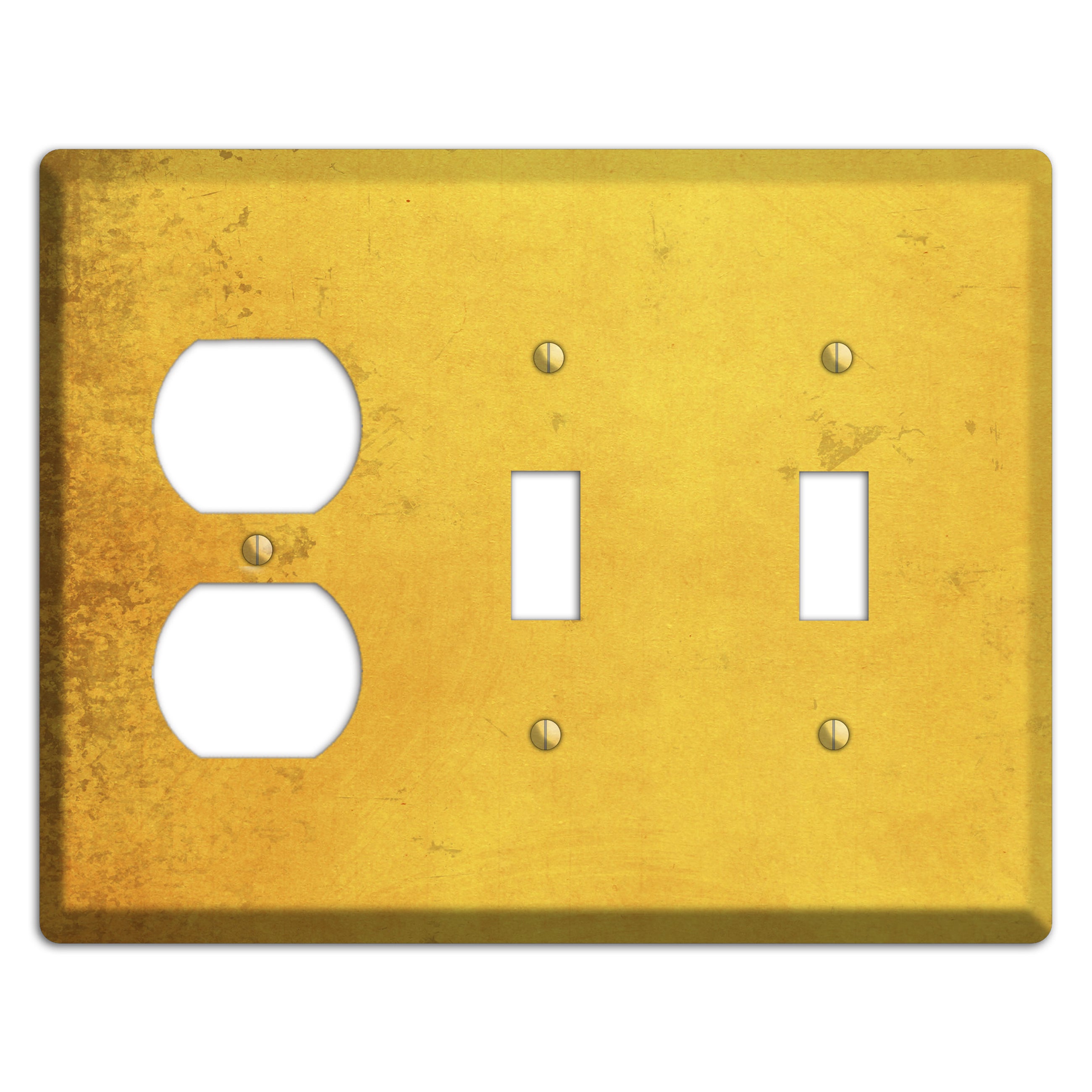 Abbey Vintage Grunge Duplex / 2 Toggle Wallplate