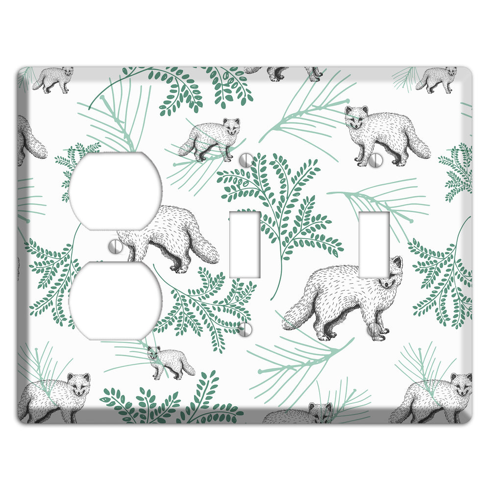 Wildlife Arctic Fox Duplex / 2 Toggle Wallplate